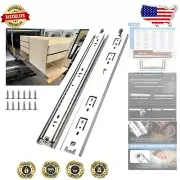 Premium Silver 14 Inch Drawer Slides - 150 lb Load Capacity with Locking Feature
