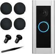 Ring Doorbell Button Replacement, 4Pcs Ring Doorbell Cover Replacement with 2 Screws and 1Tweezer, Ring Doorbell Pro Replacement Compatible with Doorbell Pro, Ring Doorbell Accessories