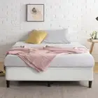Zinus Bed Frame Double Size Mattress Base Fabric White Ensemble Keenan