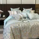 Bedding Set 4pcs Quilt Cover Set Flat Sheet High-precision 3d Jacquard Louvre