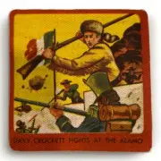 NOS Vintage “Davy Crockett Fights At The Alamo” Cloth Patch (3" x 3")