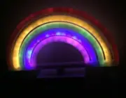NEW Bath & Body Works Neon Rainbow Light Lamp Desk Table College Dorm Battery Op