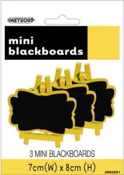 3 Mini Blackboards - Yellow