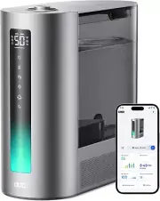 6L Humidifier, Smart Warm & Cool Mist, Ultrasonic, 60Hr Capacity