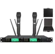 Karaoke Wireless Vocal Microphone uhf Stage Dual Cordless Microphone System