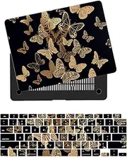 Case Compatible with MacBook Air 13.6 inch 2022 2024 Release A2681 A3113 M2 M3 with Liquid Retina Display and Touch ID, Plastic Laptop Hard Shell Protective Case & Keyboard Cover Skin - Butterfly