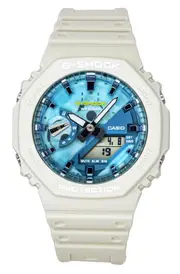 Casio G-Shock Analog Digital Bio-Based Resin Strap Shock Resist Alarm Timer Stopwatch GA-2100AS-5A 200M Men's Watch