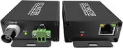 FINXRoll IP Extender Over Coax Kit, BNC UTP to 10/100Base-TX LAN Port Ethernet Extender Set Over Coaxial Cable (EoC) for IP Security CCTV Cameras,Up to 1640FT (POE300)