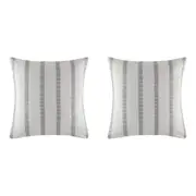 2x Kas Australia Jonah Euro Throw Pillowcase/Cushion Cover Square 65x65cm Denim