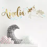 Unicorn Wall Decal - Custom Name Decal, Vinyl Wall Decal, Unicorn Decal, Kids