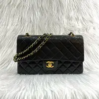 在飛比找PopChill優惠-[二手] Chanel A01112黑金羊皮老香Coco 2