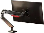 Monitor Arm Gas Single Monitor Mount, Pneumatic Spring Full Aluminum Monitor Arm for Max 32" Screens Holds 4.4-22.0 lbs, Adjustable Single Monitor Desk Mount Monitor Desk Mount(Black)