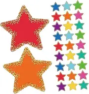 Veemoon 108 Sheet Colorful Dot Border Star Pattern Cutout for Classroom Bulletin Board Decorations Craft Wall Home Decor for Teachers and Students
