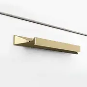 LONTAN 10 Pack Gold Kitchen Cabinet Handles - 192mm Brass Brushed Handles for Doors, Cupboards, Wardrobes, Bathrooms