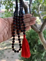 2 Pc X 108+1 Lava Rock Healing Gem Stones Jaap Japa Mala, Chakra Balancing, Red