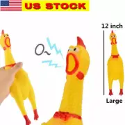 Rubber Screaming Chicken Toy Rubber Squawking Fun Dog Toy Size(M+L) Pack of 2