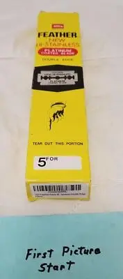 Feather Hi-Stainless Platinum Coated Double Edge Razor Blades