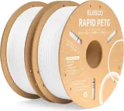 Rapid PETG 3D Printer Filament 1.75Mm White 2KG, High Speed 30-600Mm/S 3D Printi