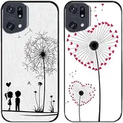 2 Pcs/Lot Dandelion Lover Printed TPU Soft Gel Silicone Back Phone Case Cover (Case for Oppo Find X5 Pro)