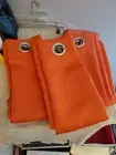 Sun Zero Becca Energy Efficient Grommet Curtain Panel, 40" X 63" Orange x4