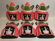 VINTAGE SPACE JAPANESE ANIME Alien ROBOT MASK HALLOWEEN NOS RARE Neon 90’s Set 6