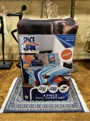 Space Jam Full Bed Sheet Set 4 Piece Microfiber LeBron NEW