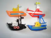 FISHING BOATS 1995 MODEL SHIPS SET - KINDER SURPRISE PLASTIC TOYS MINIATURES