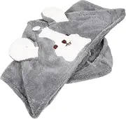 DECORNIJIA Girl's Bath Hair Drying Hat Fleece Hair Towel Wraps Super Drying Compact Design