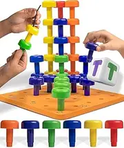 Skoolzy Peg Board Set - Montessori Toys for Toddlers, Preschool Kids | 30 Lacing Pegs for Learning Games, Dice Colors Sorting Counting - Occupational Therapy Fine Motor Skills Activity Pegboard EBook