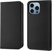 LANJLM Wallet Case for iPhone 13 Pro Phone Cases Premium Leather PU Flip Cover Magnetic Shockproof Closure Book Design with Kickstand Feature & Card Slots iPhone 13 Pro(6.1") Case - Black