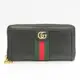 [二手] 【日本直送】Gucci Ophidia 523154 中性皮革/織帶長錢包（雙折）黑色、綠色、紅色