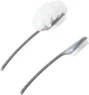 PLAFOPE 2pcs Long Handle Shower Brush Bath Ball Back Massaging Brush Deep Pore Cleansing for Bathroom Supplies