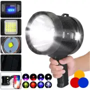 LED Spotlight Searchlight Flashlight Handheld IPX6 Portable Hunting Spotlight