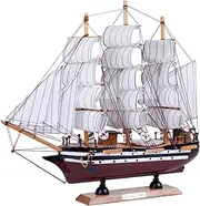 Mediterranean Smooth Wooden Sailing for 33 cm Model Decoration Desk Creative Practical Living Room Home Decoration Gifts