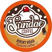 Sundae Ice Cream Flavored Coffee Pods, Compatible with 2.0 Keurig K-Cup Brewer, (Rocky Road) 48 Count