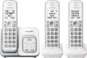 Panasonic Expandable Cordless Phone System with Answering Machine and Call Block