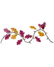 Northlight 35-Count Fall Harvest Leaves Mini Light Garland Set 8.75ft Brown Wire