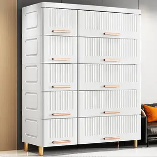 Mr.box-75大面寬-雙排條紋5層10抽收納櫃 兩色可選 廠商直送