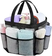 [Generic] Mesh Travel Shower Bag - Quick Dry Hangable Shower Tote Bag,Portable Quick Dry Toiletry and Bath Organizer Bag for Travel, Swimming, Gym, Camping, College Dorms, Beach