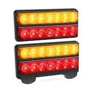 LED Autolamps Stop Tail Indicator Light 18 Square LED Lamp LHS&RHS Twin Blister