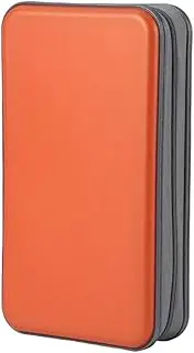 CD Holder CD Case Wallet DVD Binder DVD Organizer Storage Bag Hard Plastic 80 Capacity Portable Orange, CD Holder