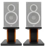 (2) 8” Wood Bookshelf Speaker Stands For ELAC B6 Bookshelf Speakers
