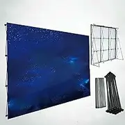 Pop Up Exhibitor Portable Folding, Iron Fund Fund Banner Stand Exhibition Marco, Seller/Advertising Exhibition Stand Sin Flag (2.3x2.3M (7.5x7.5FT)) Advertising