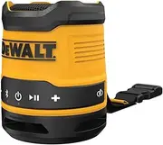 DEWALT DCR009 USB Rechargeable Compact Bluetooth Speaker, Black/Yellow, Bare Unit