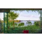 Von Guerard, From Verandah of Purrumbete, 1858, Canvas Print, 12" x 20" + Border