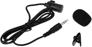 Clip Metal Stereo Microphone 3.5mm with Collar Clip for Lound Speaker Computer PC Laptop Multicolor One Size