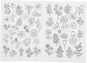 MOKKHNB 1Sheet Water Soluble Stabilizer for Embroidery DIY Sewing Material with Pre Printed Patterns for Shirts Shoes Bags and Crafts Easy to Use Cut