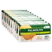 Palmolive 10 Pack Naturals Moisture Care Bar Soap 90g - Milk & Honey
