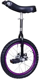 Purple Unicycle Used for Adult Professional Acrobatics Unicycle Bicycle Wheel Unicycle Leakproof Butyl Tire Wheel Cycling (Color : Purple, Size : 16Inch) Durable TDF