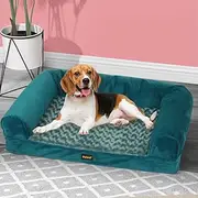 PaWz Pet Bed Sofa Dog Beds Bedding Soft Warm Mattress Cushion Pillow Mat Plush M, Medium Orthopedic Dog Beds, Memory Foam Neck Support Couch for Medium Large Dogs with Removable Washable Cover Blue